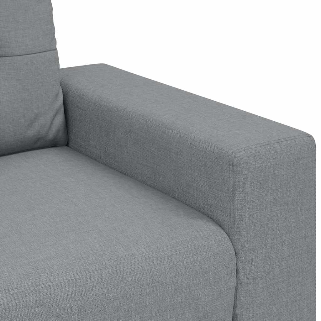 3-Sitzer-Sofa Hellgrau 220x78x80 cm Stoff