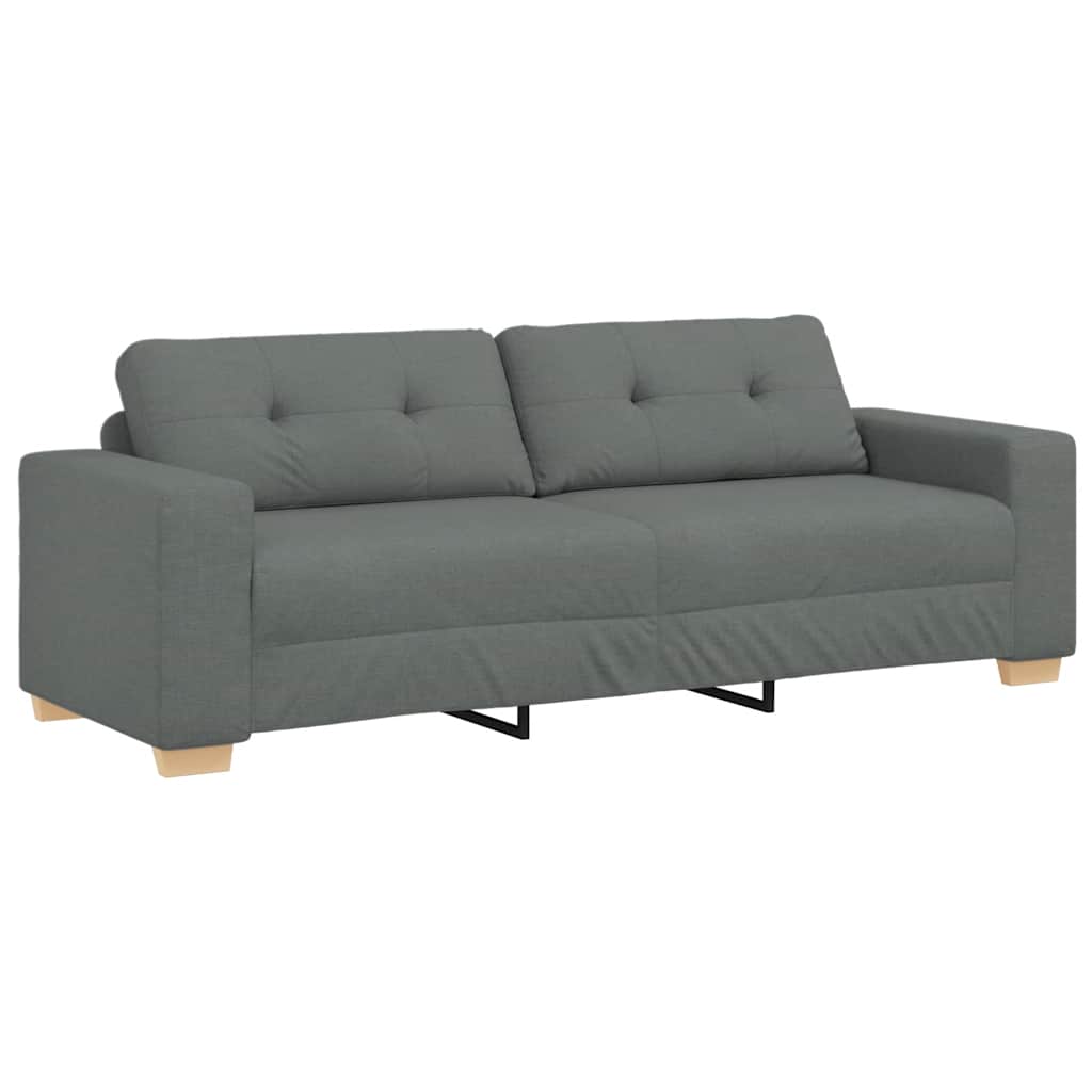3-Sitzer-Sofa Dunkelgrau 220x78x80 cm Stoff