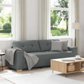3-Sitzer-Sofa Dunkelgrau 220x78x80 cm Stoff