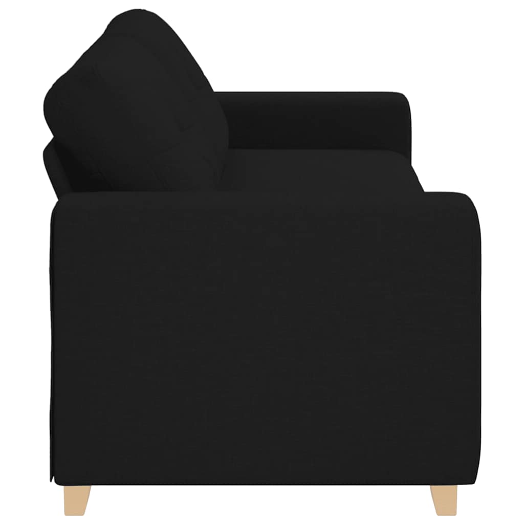3-Sitzer-Sofa Schwarz 220x78x80 cm Stoff