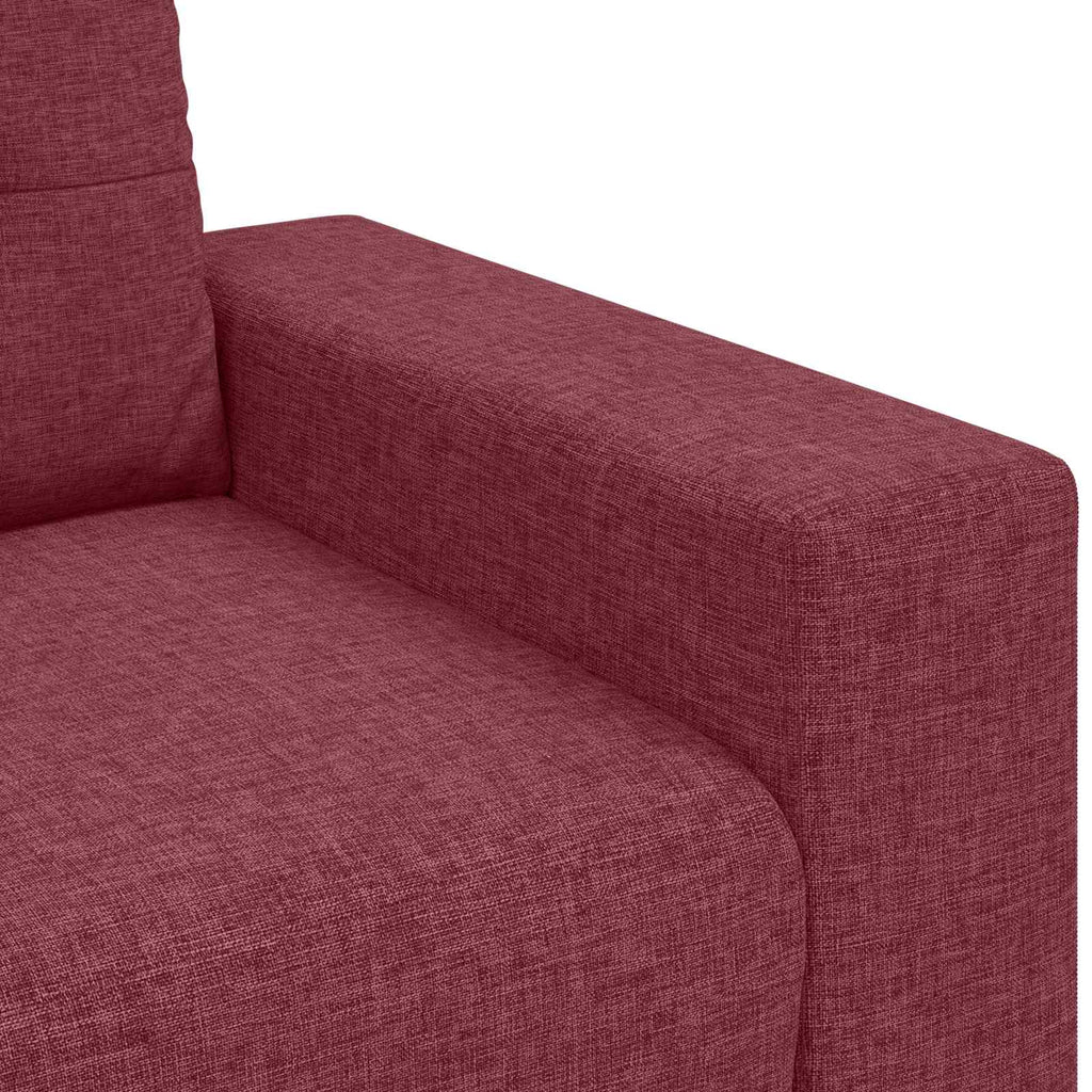 3-Sitzer-Sofa Weinrot 220 cm Stoff