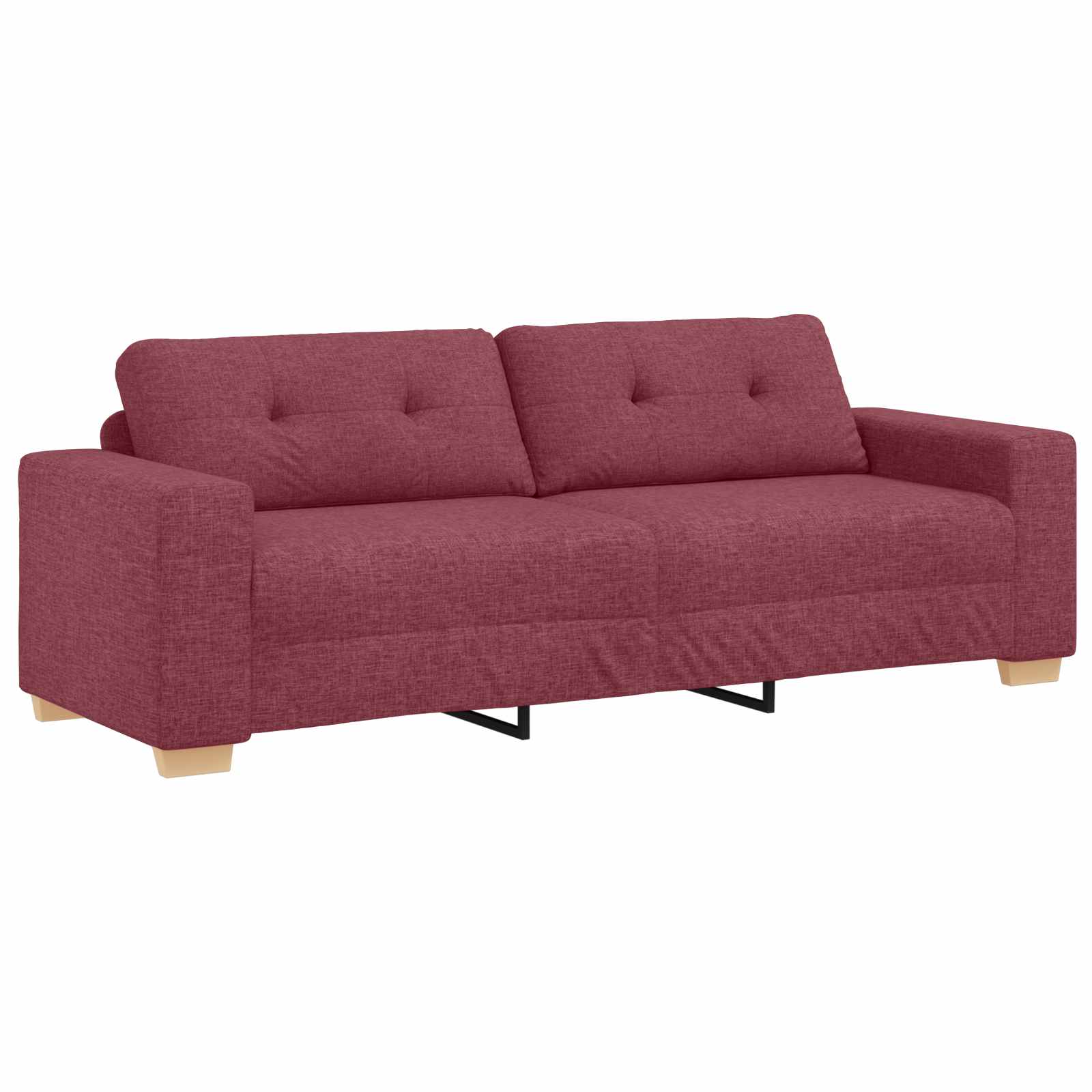 3-Sitzer-Sofa Weinrot 220 cm Stoff
