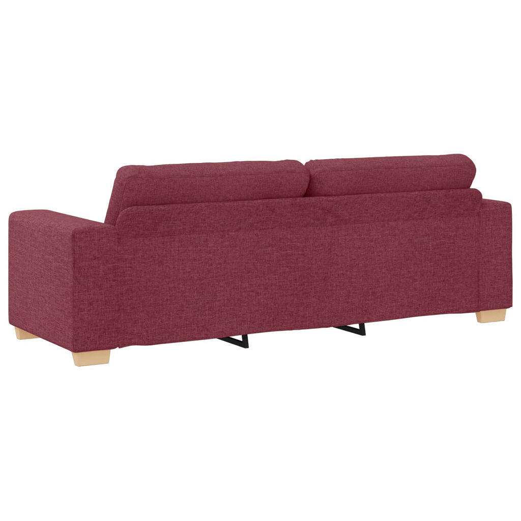 3-Sitzer-Sofa Weinrot 220 cm Stoff