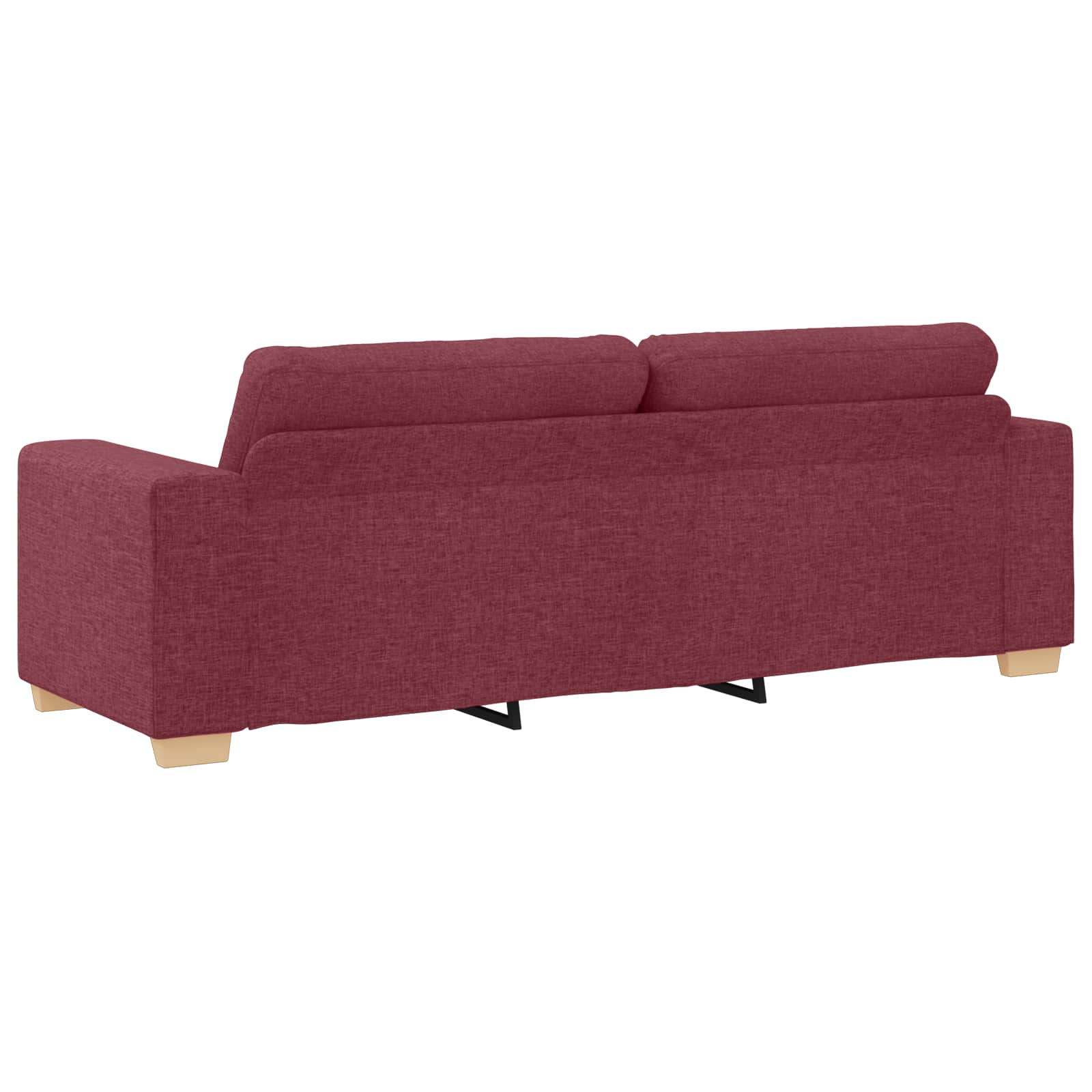 3-Sitzer-Sofa Weinrot 220 cm Stoff