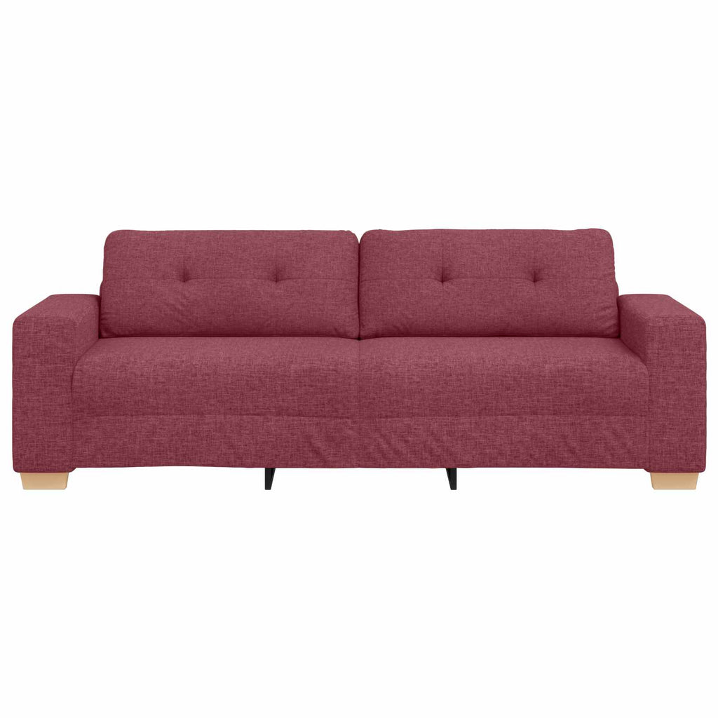 3-Sitzer-Sofa Weinrot 220 cm Stoff
