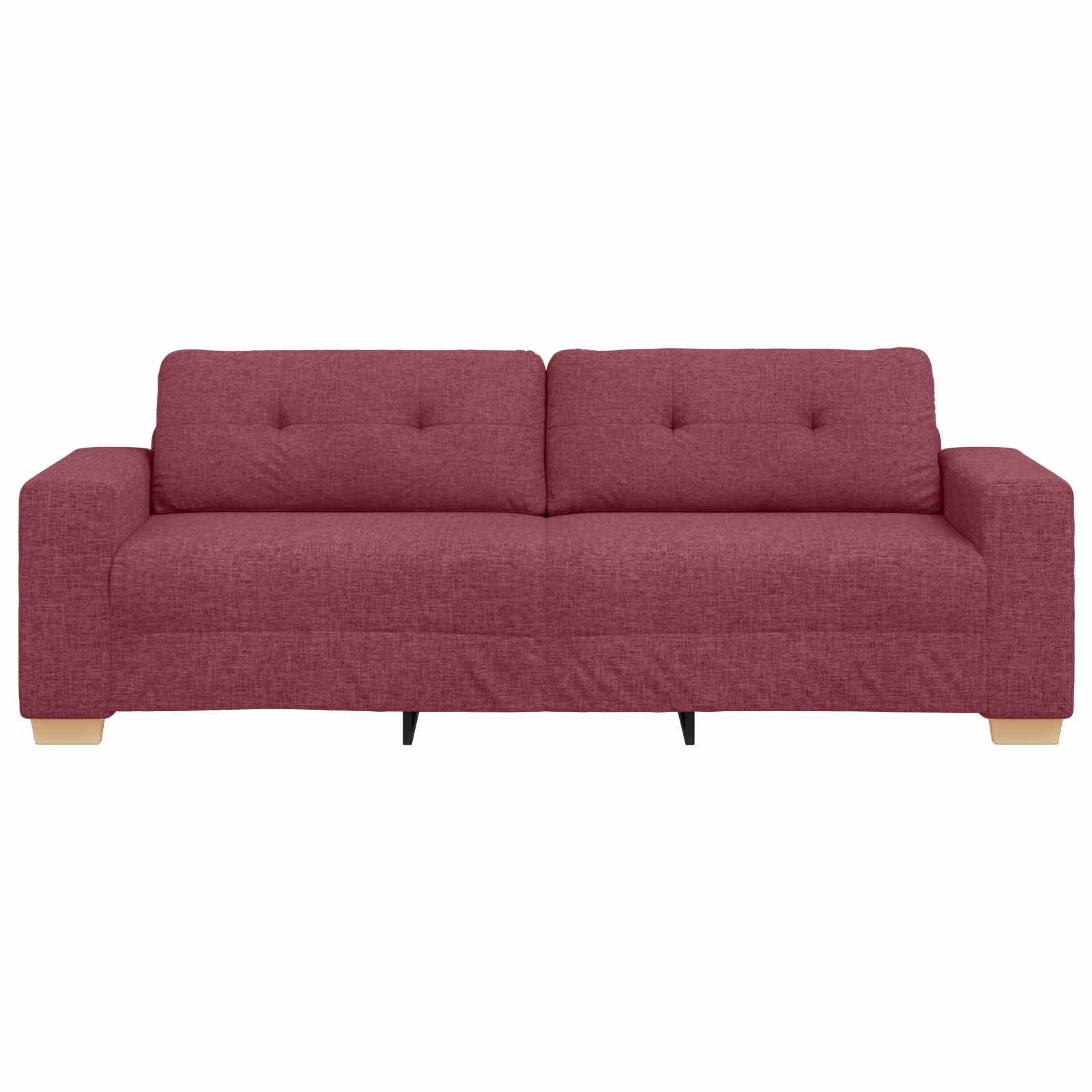 3-Sitzer-Sofa Weinrot 220 cm Stoff