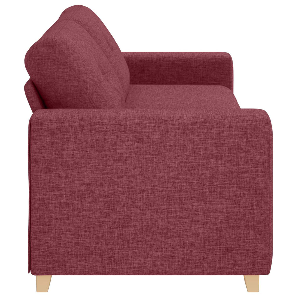3-Sitzer-Sofa Weinrot 220 cm Stoff