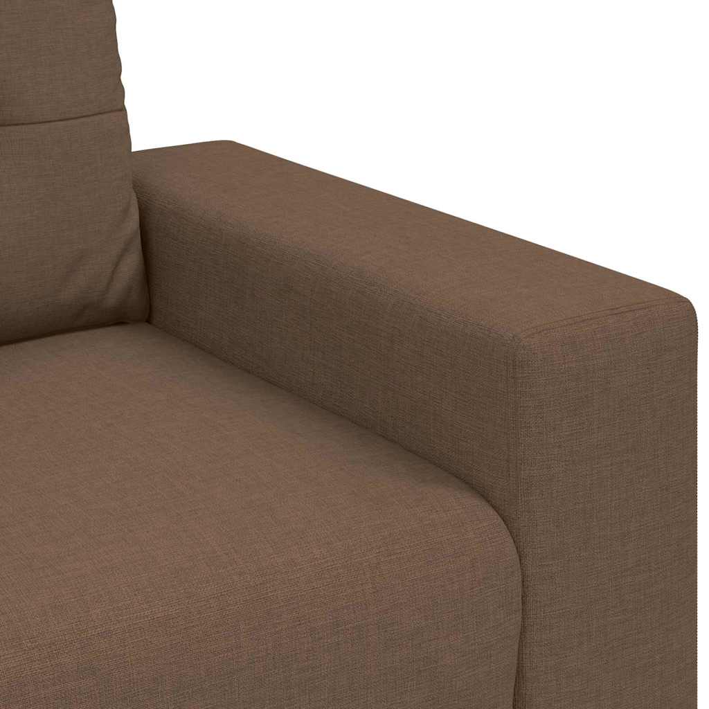 3-Sitzer-Sofa Braun 220 cm Stoff