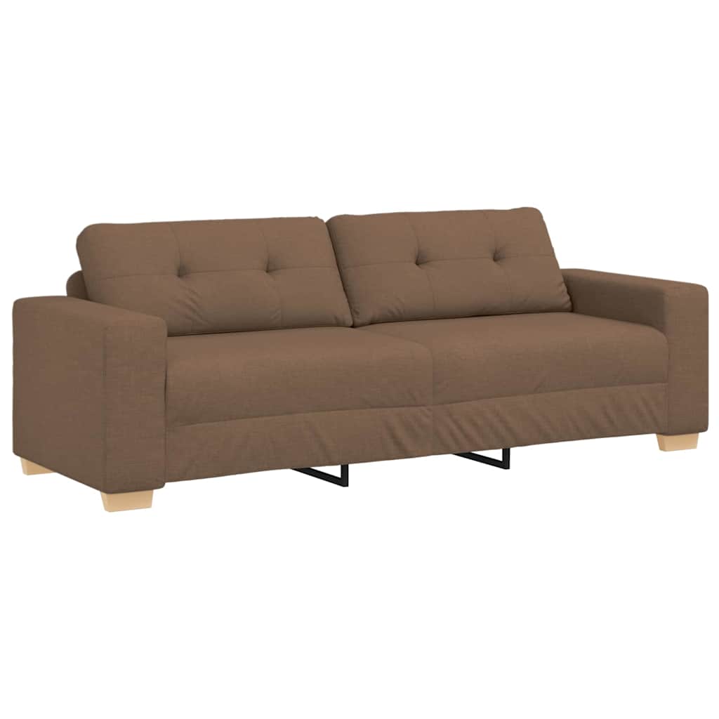 3-Sitzer-Sofa Braun 220 cm Stoff