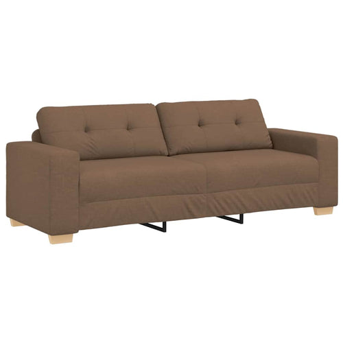 3-Sitzer-Sofa Braun 220 cm Stoff