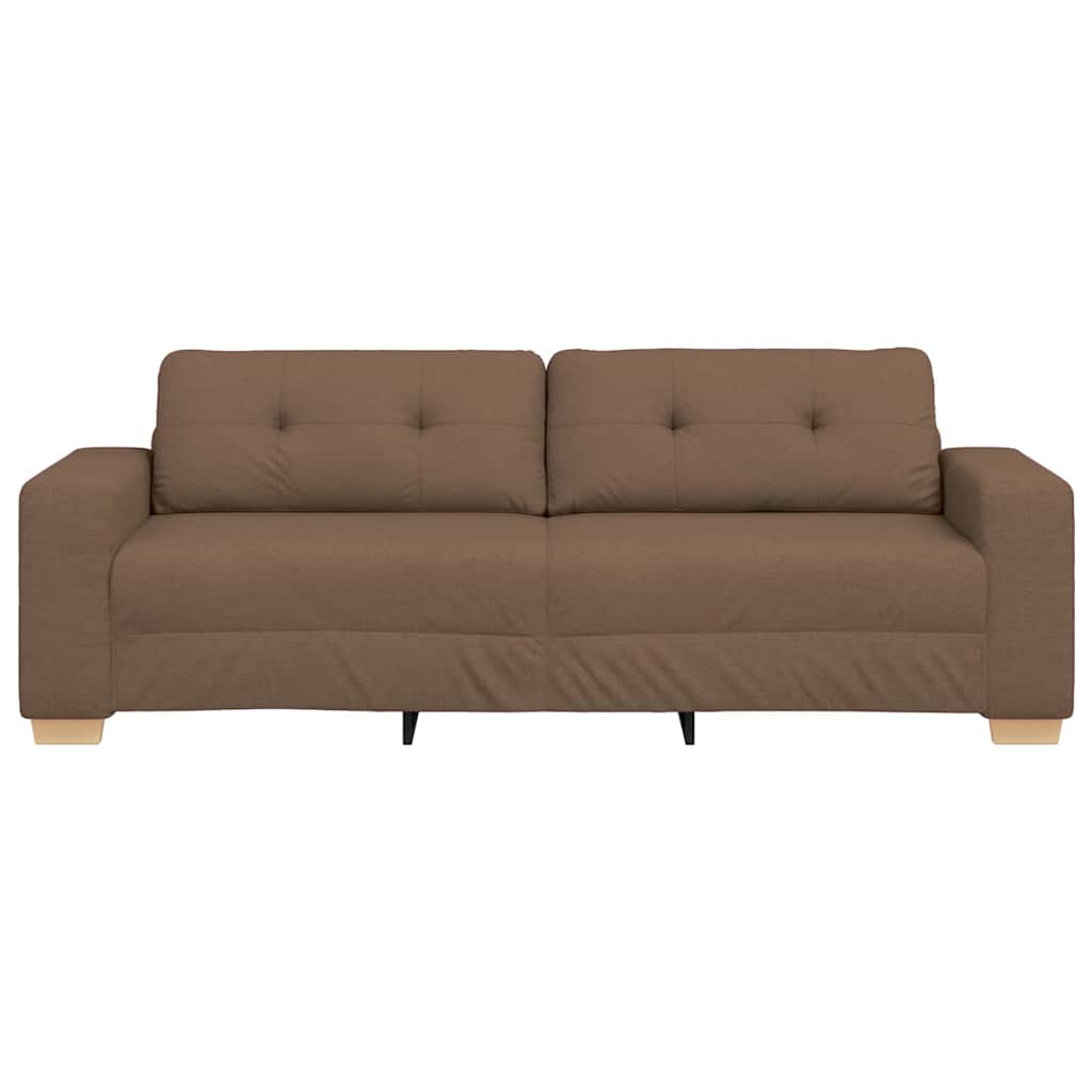 3-Sitzer-Sofa Braun 220 cm Stoff