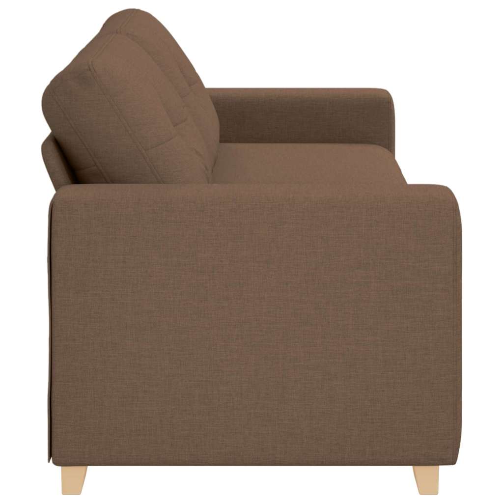 3-Sitzer-Sofa Braun 220 cm Stoff