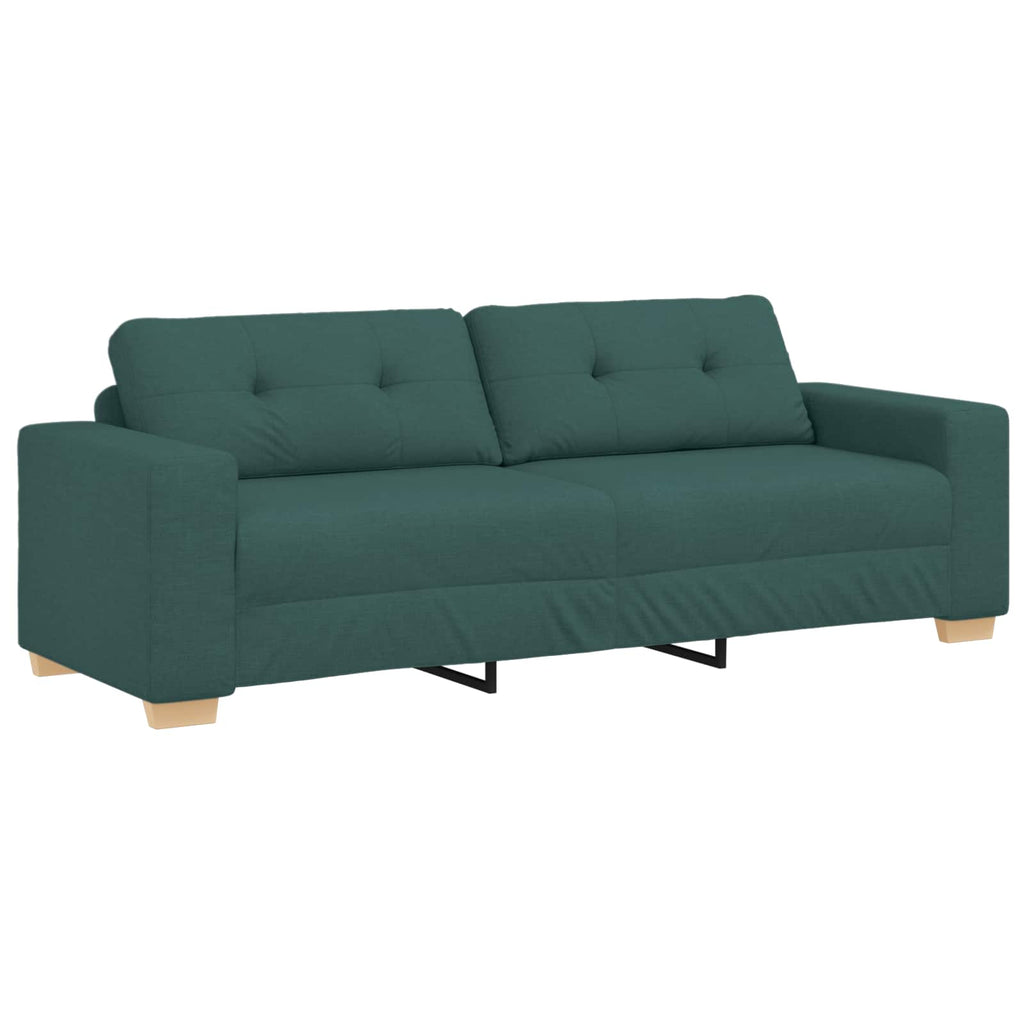 3-Sitzer-Sofa Dunkelgrün 220 cm Stoff