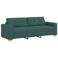 3-Sitzer-Sofa Dunkelgrün 220 cm Stoff
