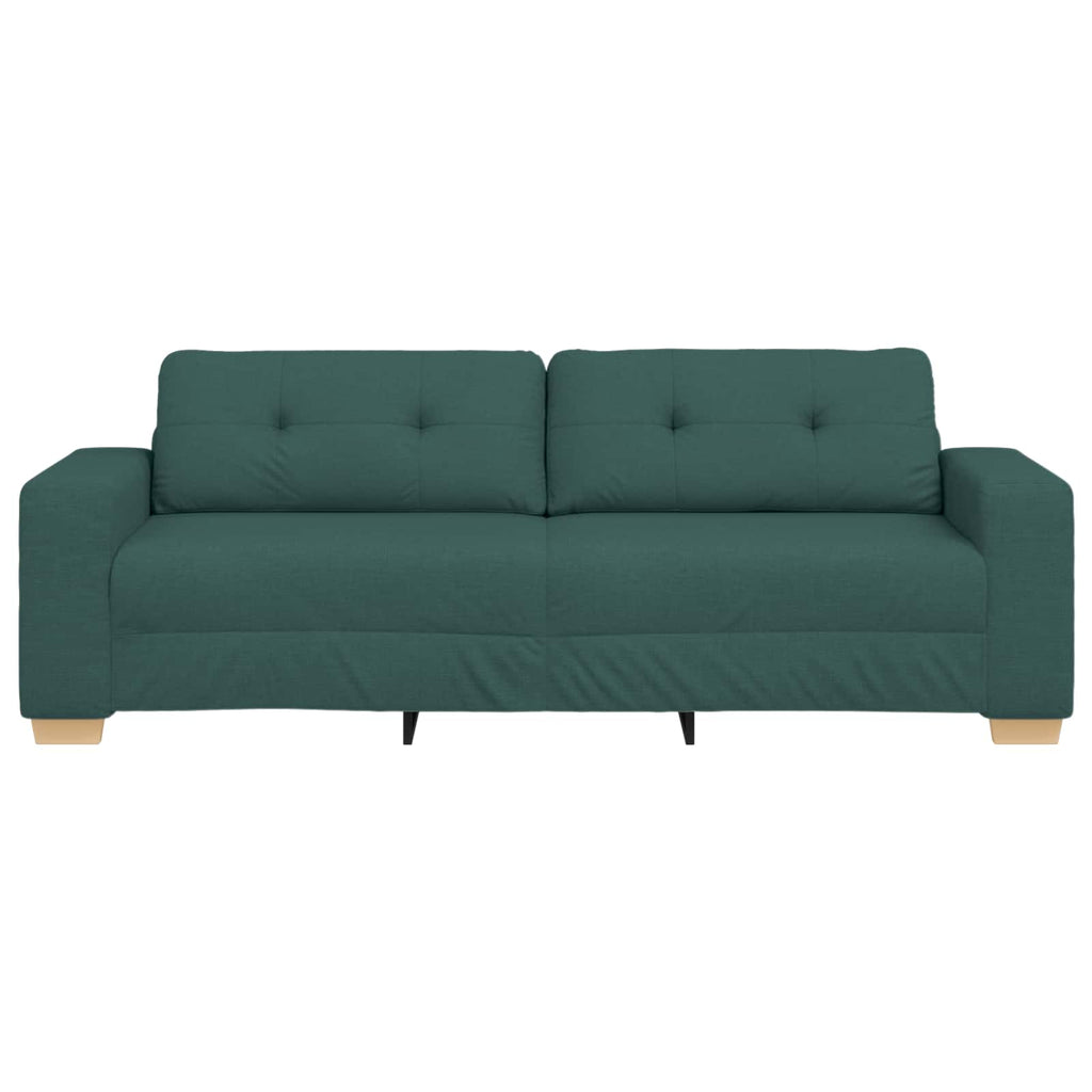 3-Sitzer-Sofa Dunkelgrün 220 cm Stoff