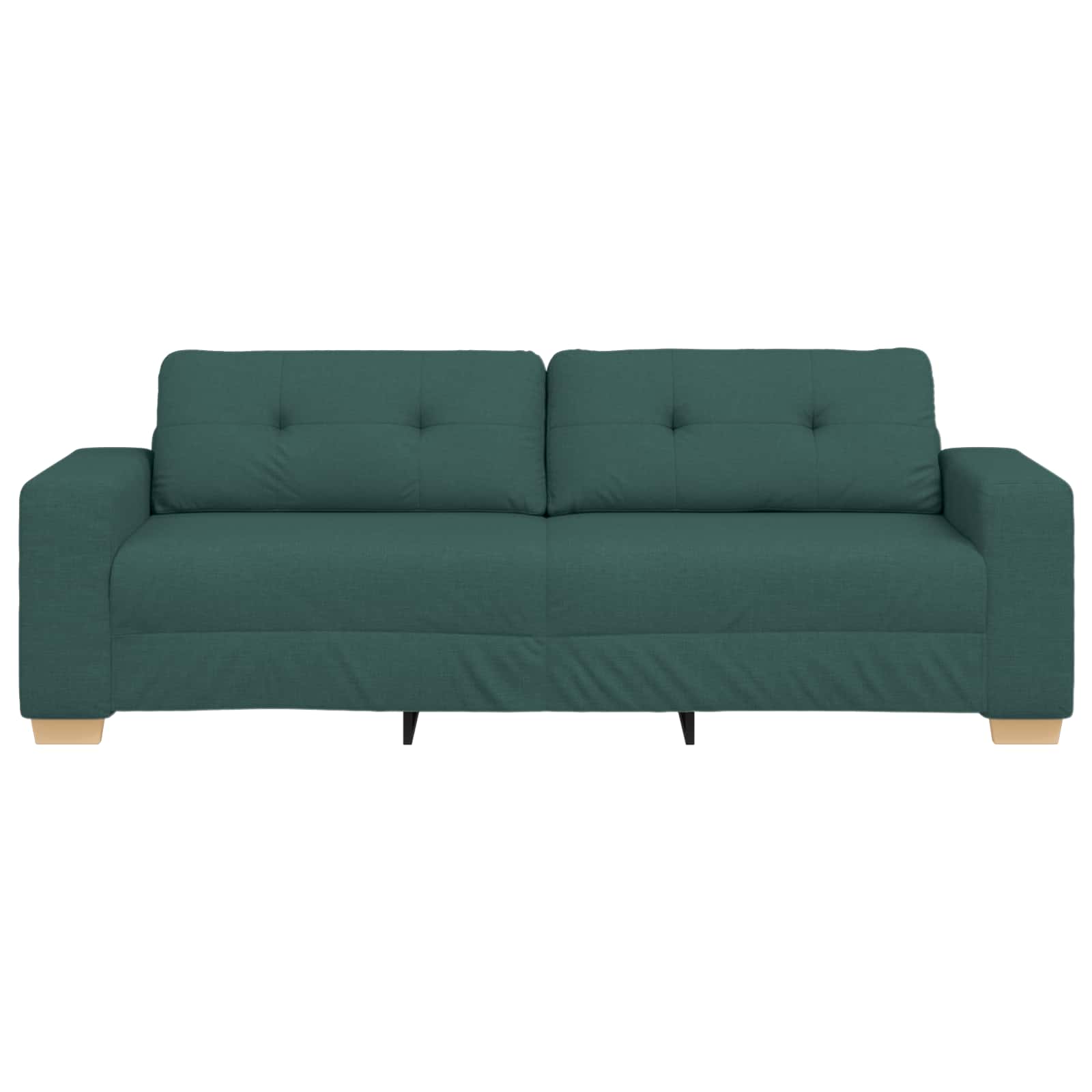 3-Sitzer-Sofa Dunkelgrün 220 cm Stoff
