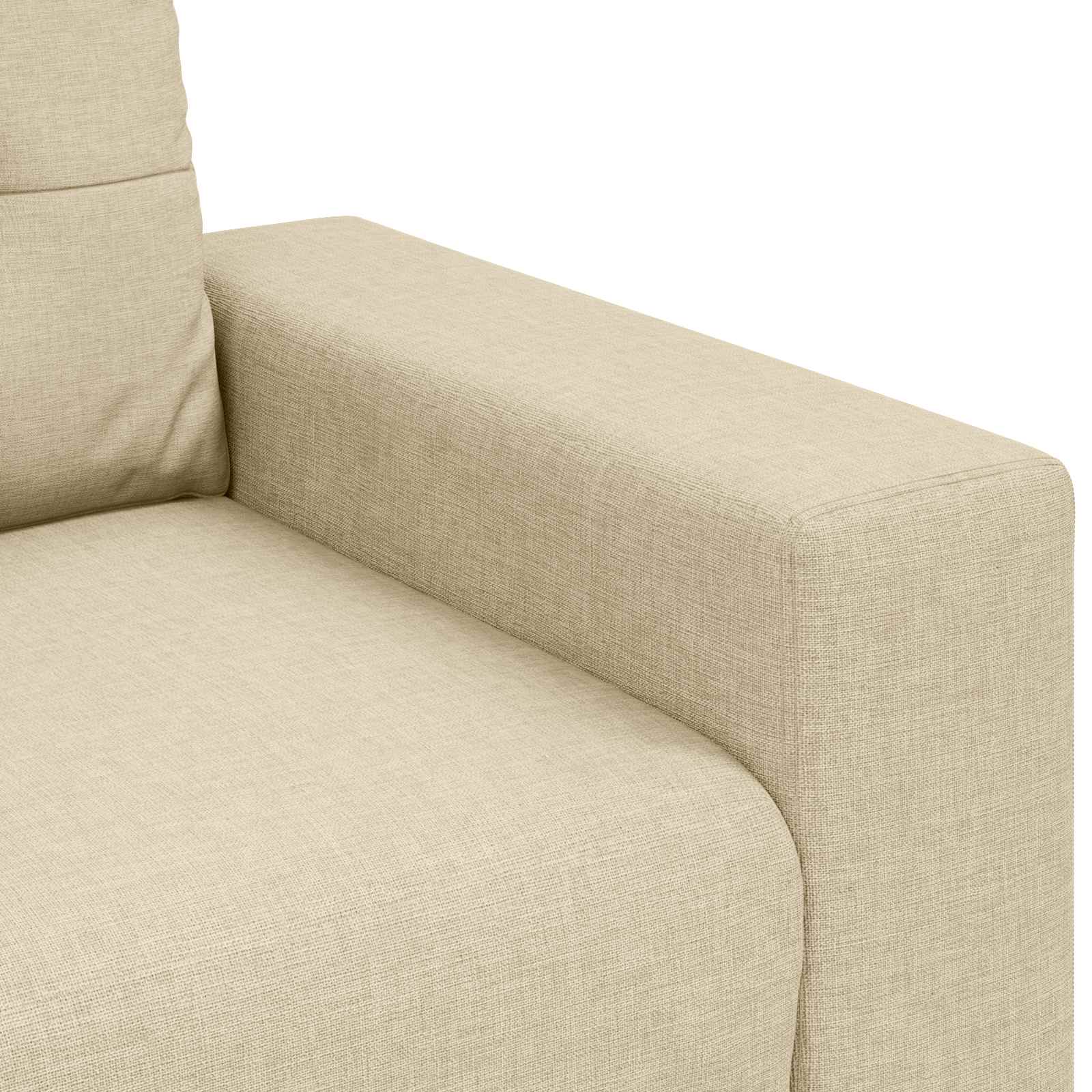 3-Sitzer-Sofa Creme 220 cm Stoff