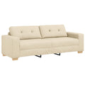 3-Sitzer-Sofa Creme 220 cm Stoff