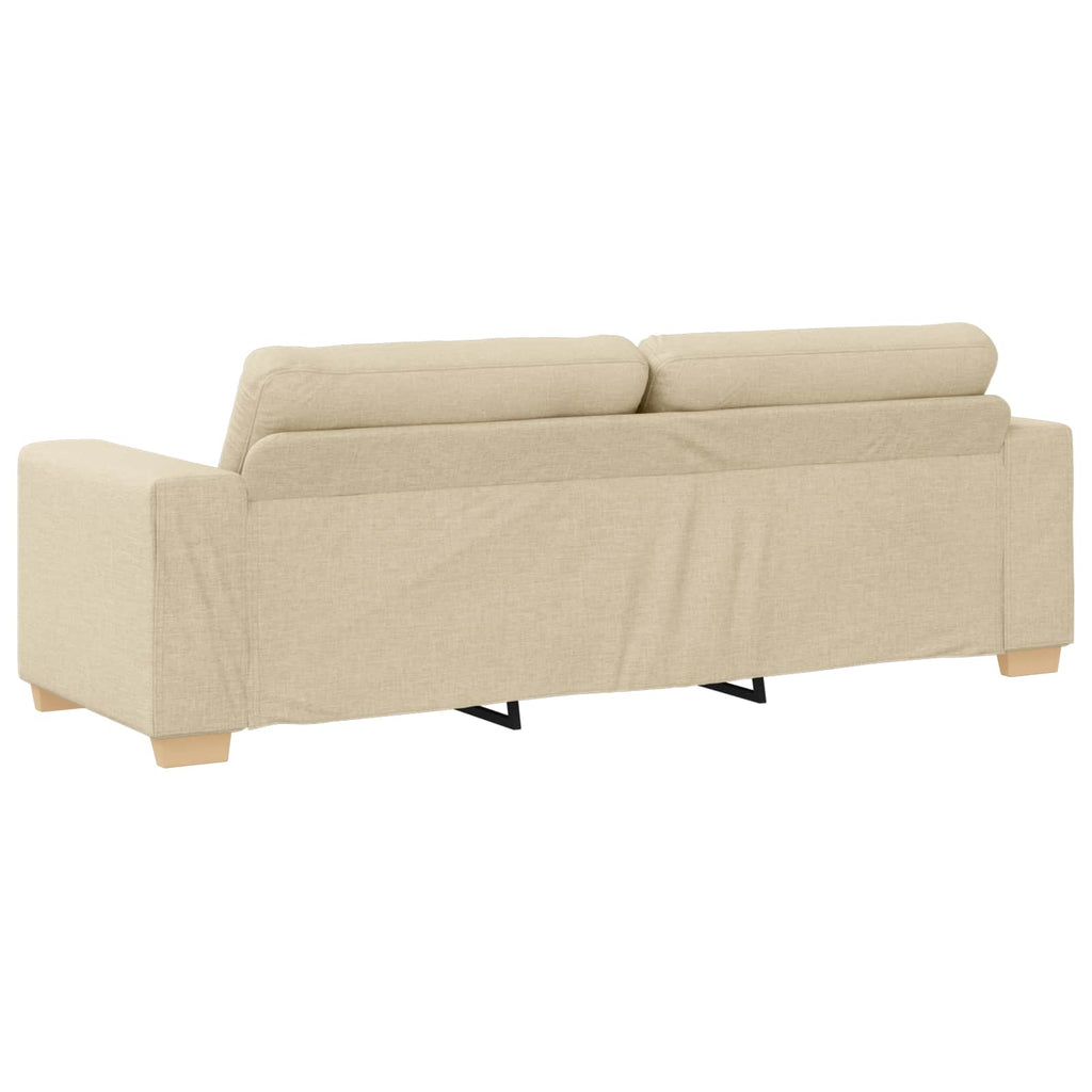 3-Sitzer-Sofa Creme 220 cm Stoff