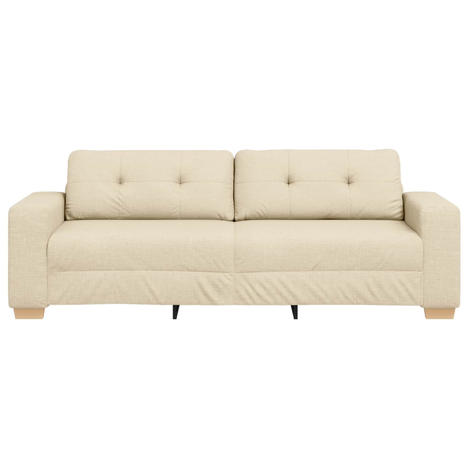 3-Sitzer-Sofa Creme 220 cm Stoff