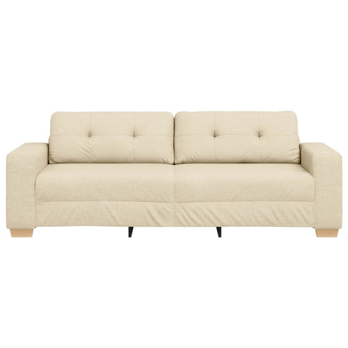 3-Sitzer-Sofa Creme 220 cm Stoff