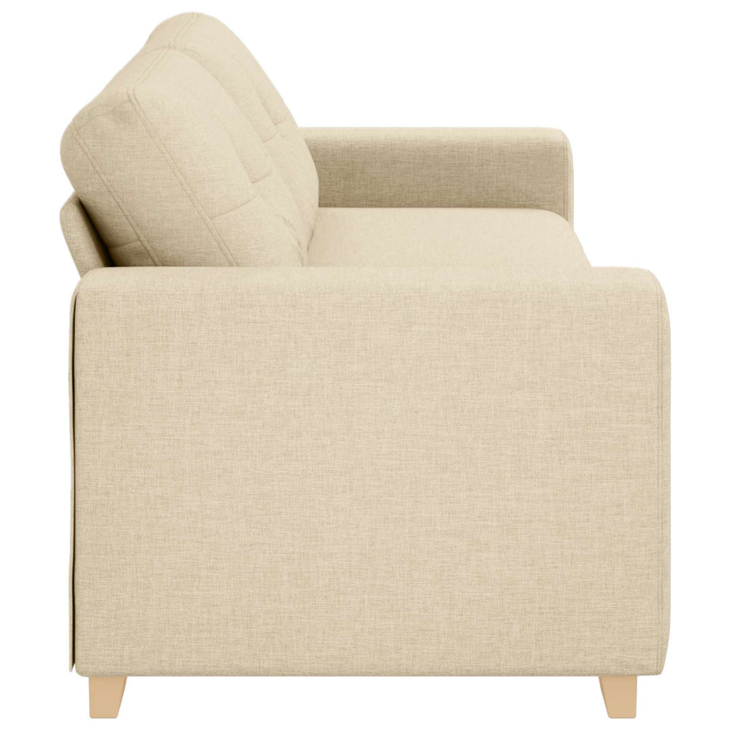 3-Sitzer-Sofa Creme 220 cm Stoff