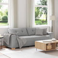 3-Sitzer-Sofa Wolkengrau 220 cm Stoff
