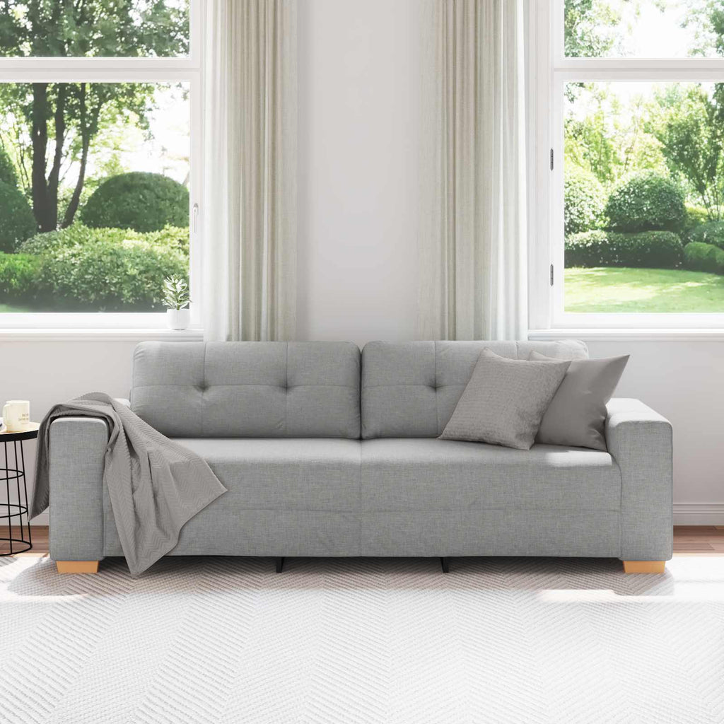 3-Sitzer-Sofa Wolkengrau 220 cm Stoff