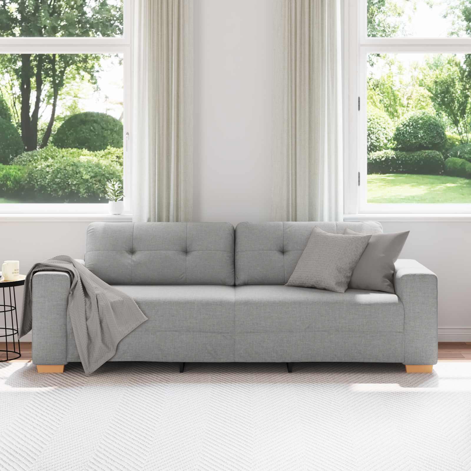 3-Sitzer-Sofa Wolkengrau 220 cm Stoff