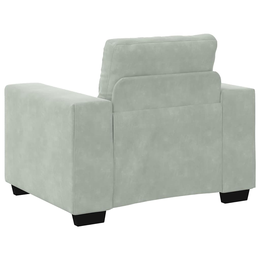 Sessel Hellgrau 100x78x80 cm Samt