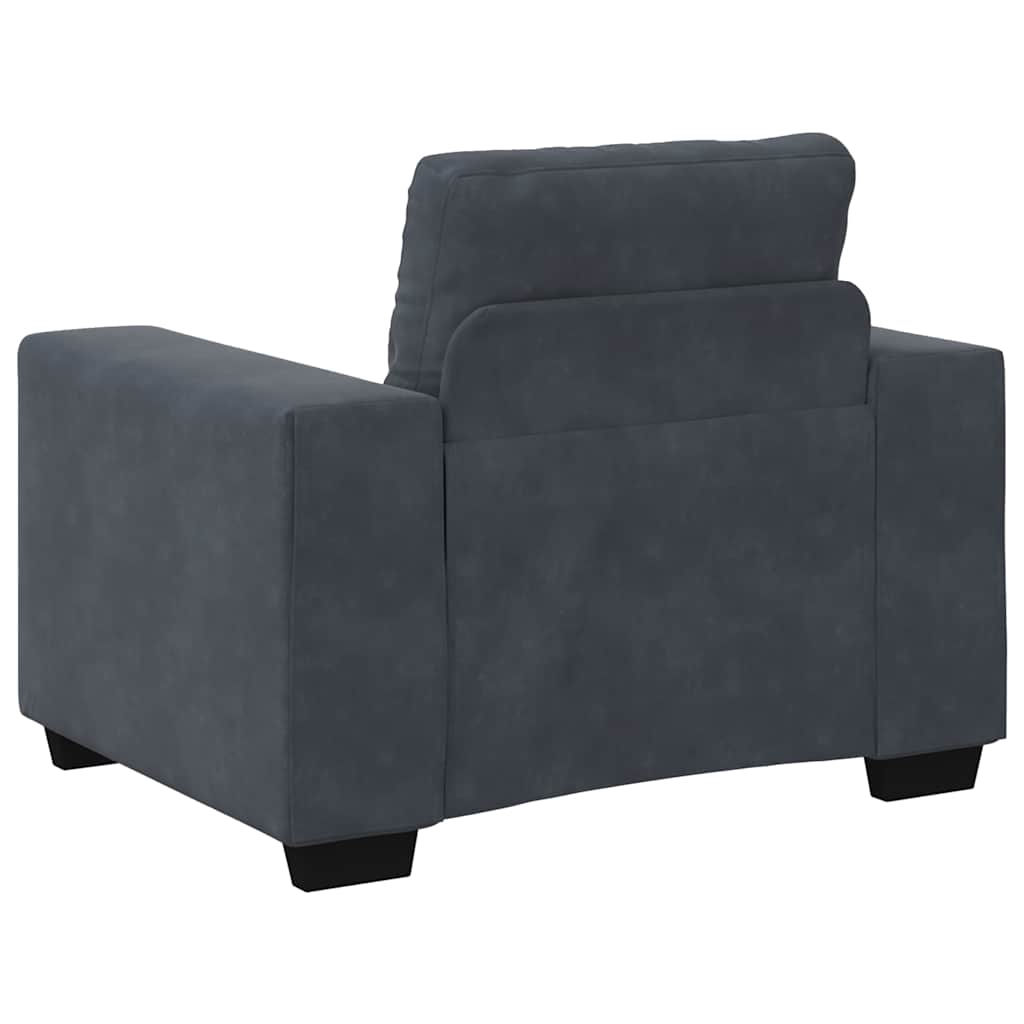 Sessel Dunkelgrau 100x78x80 cm Samt
