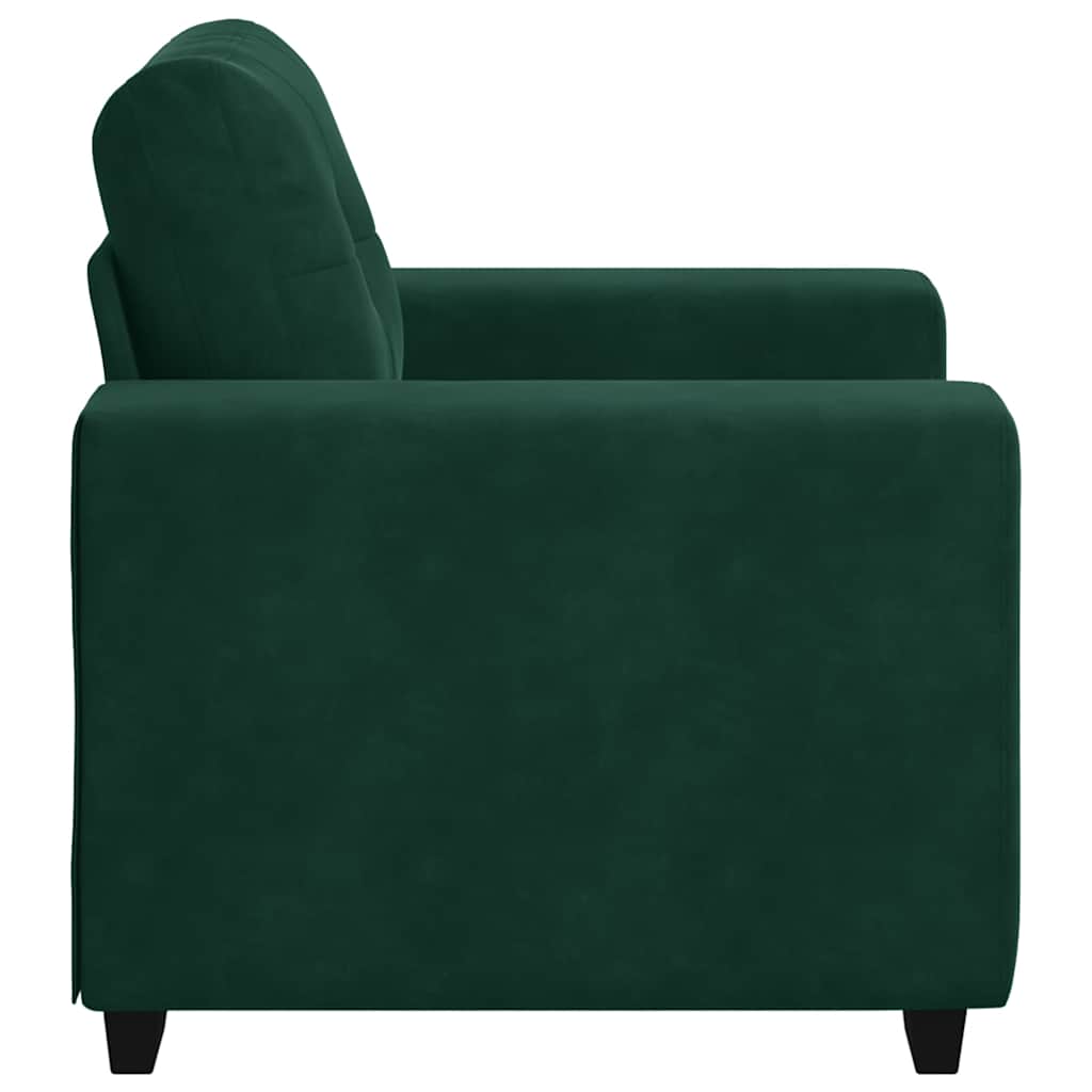 Sessel Dunkelgrün 100x78x80 cm Samt
