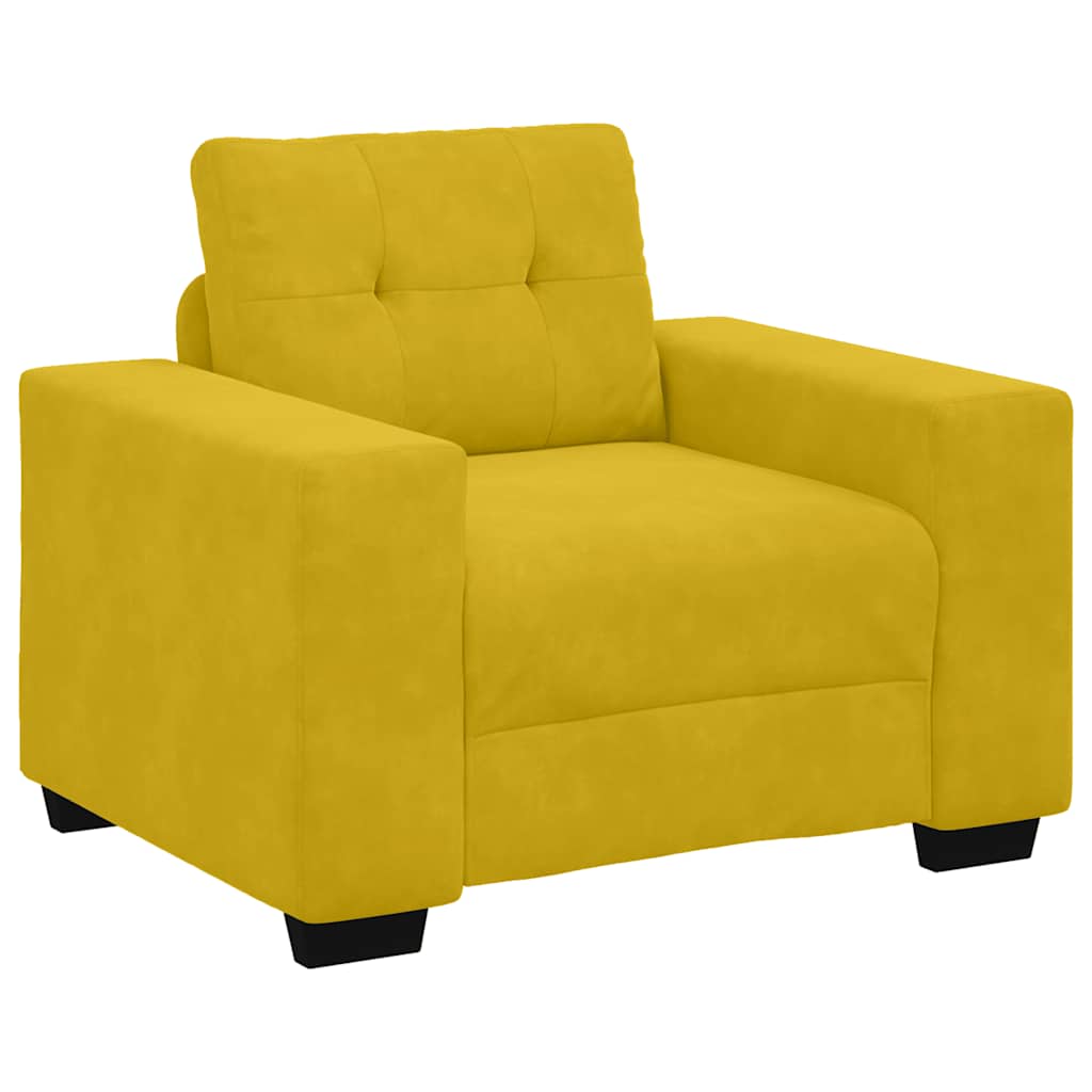 Sessel Gelb 100x78x80 cm Samt