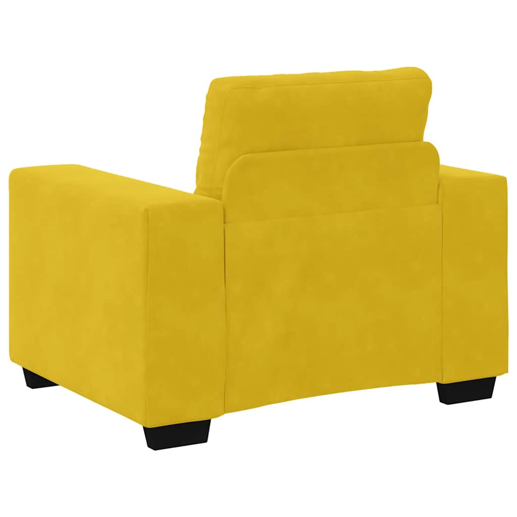 Sessel Gelb 100x78x80 cm Samt