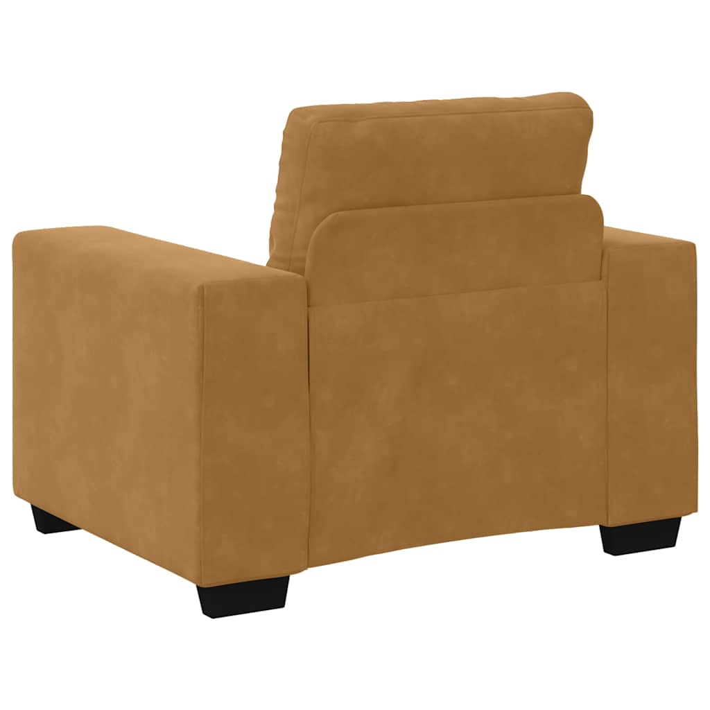 Sessel Braun 100x78x80 cm Samt