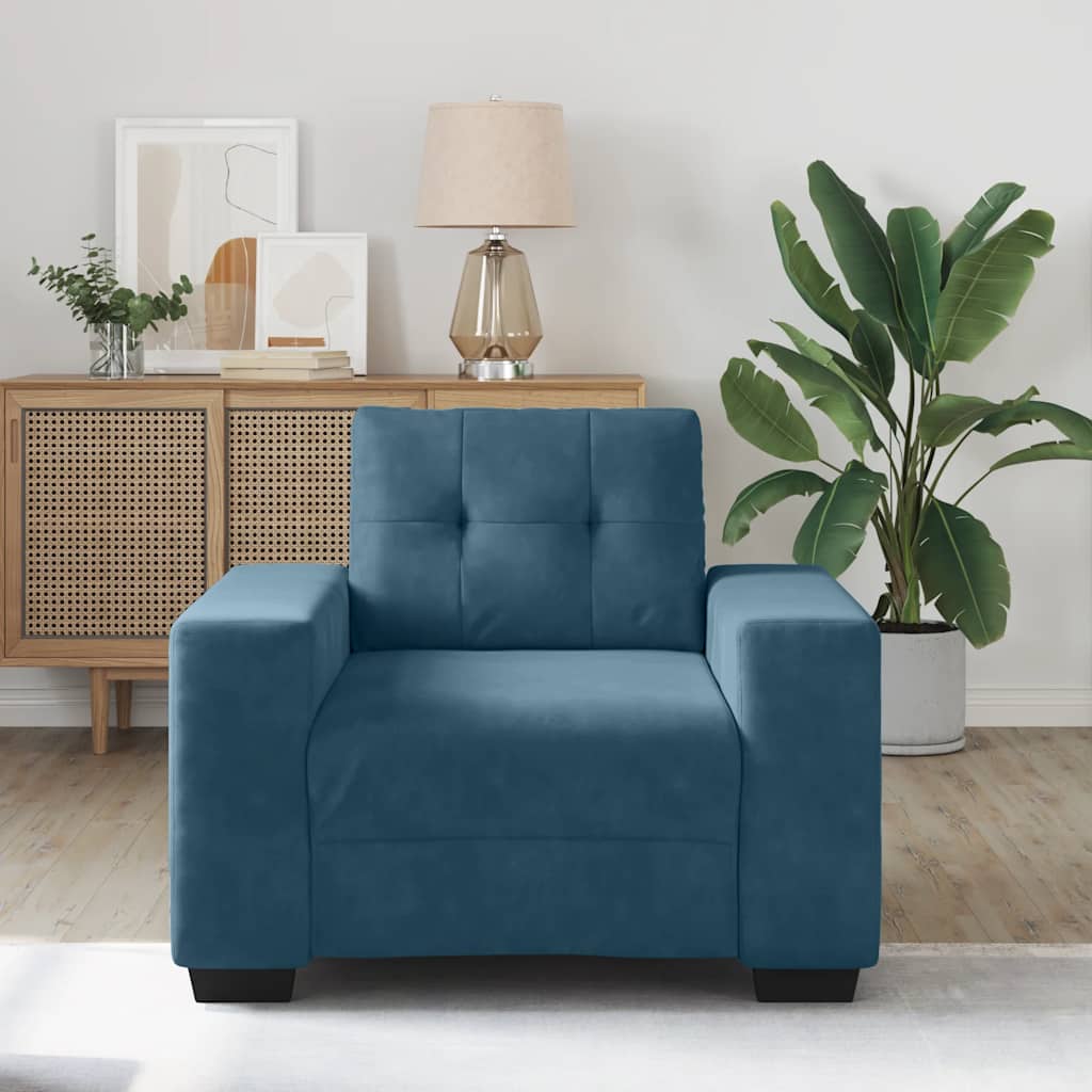 Sessel Blau 100x78x80 cm Samt