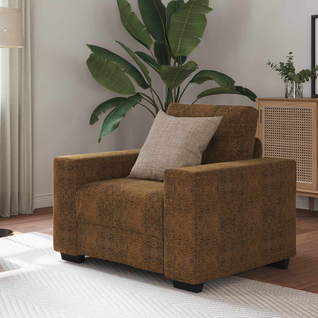 Sofa-Sessel Braun 100 cm Kunstwildleder