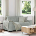 Zweisitzer-Sofa Hellgrau 160x77x82 cm Samt