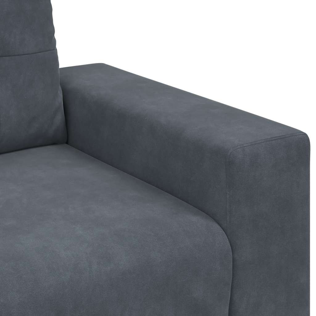 Zweisitzer-Sofa Dunkelgrau 160x77x82 cm Samt