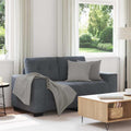 Zweisitzer-Sofa Dunkelgrau 160x77x82 cm Samt