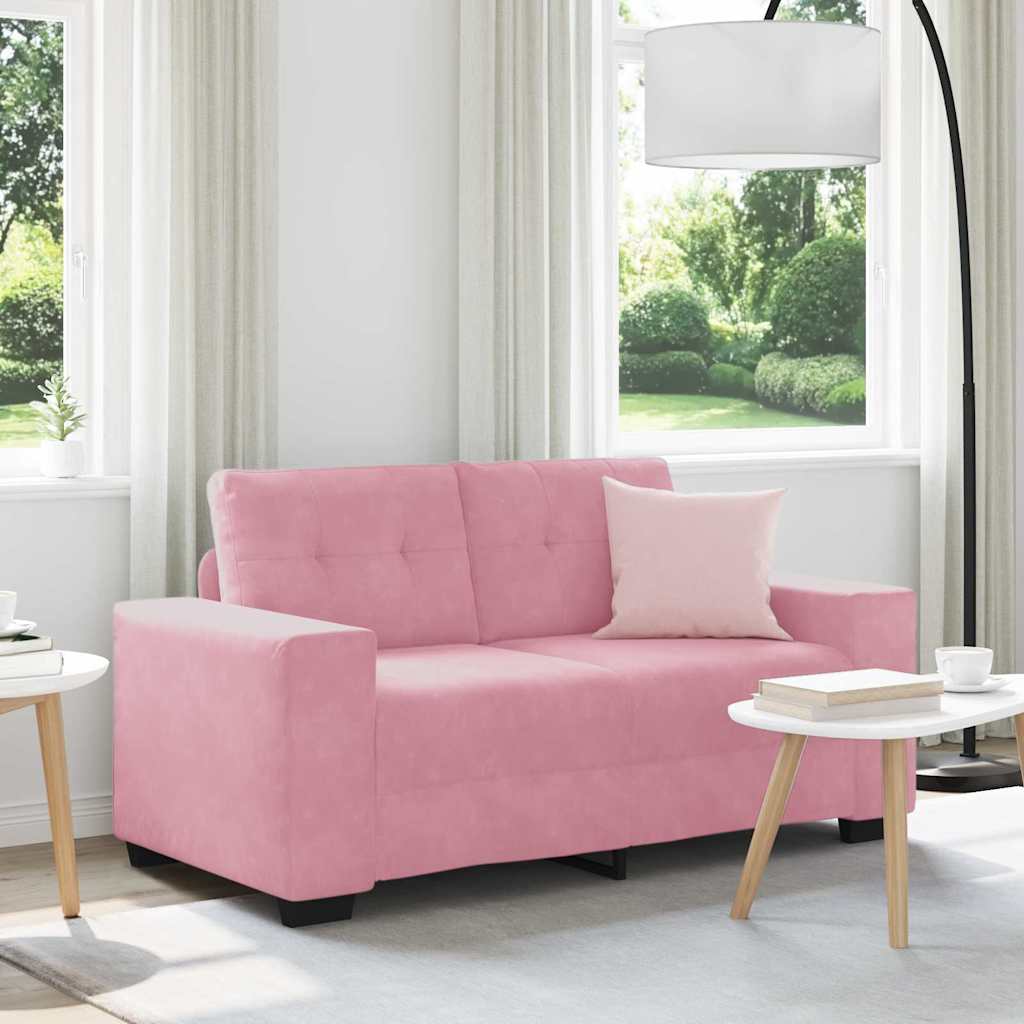 Zweisitzer-Sofa Rosa 160 cm Samt