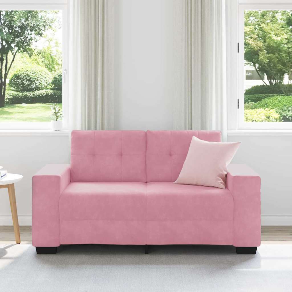 Zweisitzer-Sofa Rosa 160 cm Samt