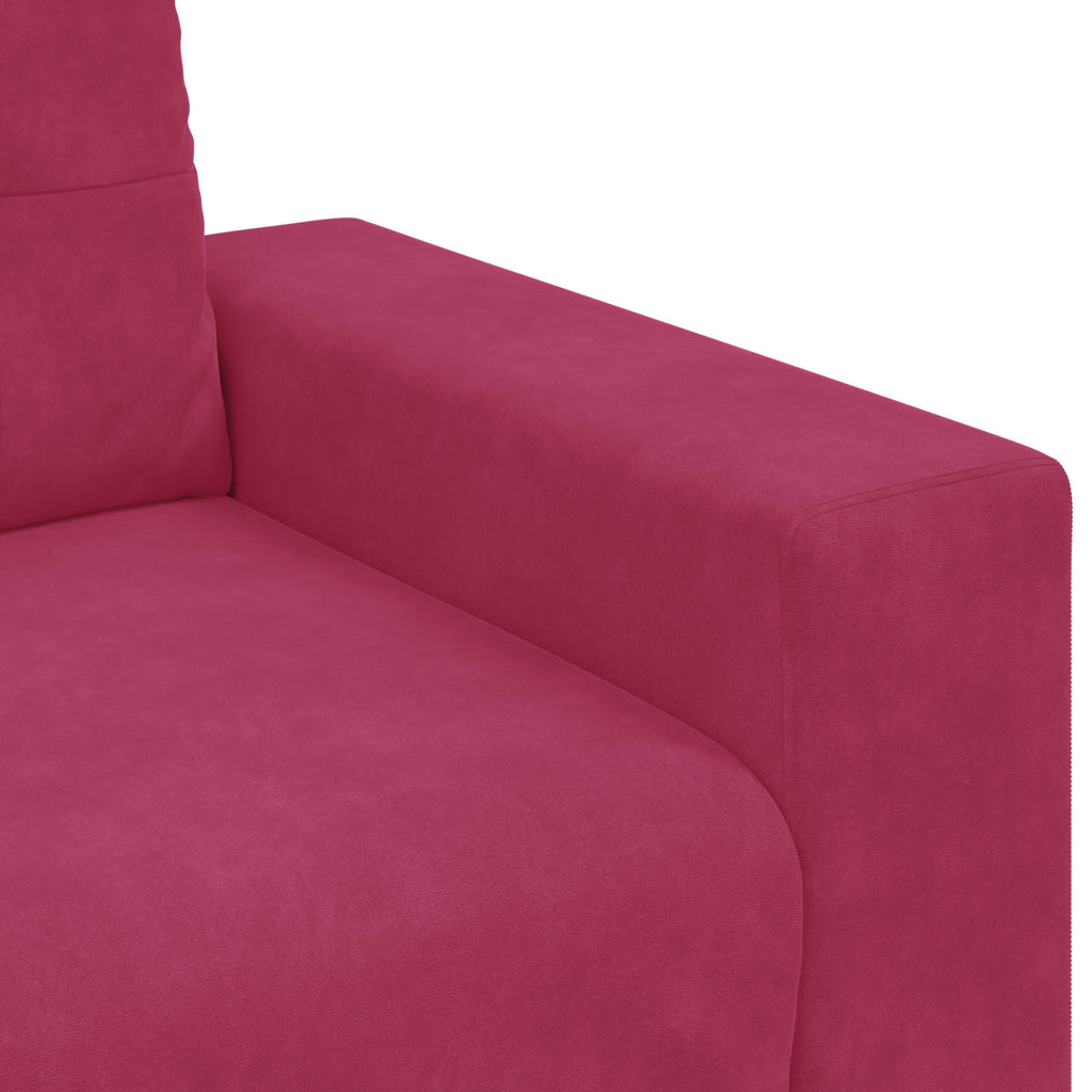 Zweisitzer-Sofa Weinrot 160 cm Samt