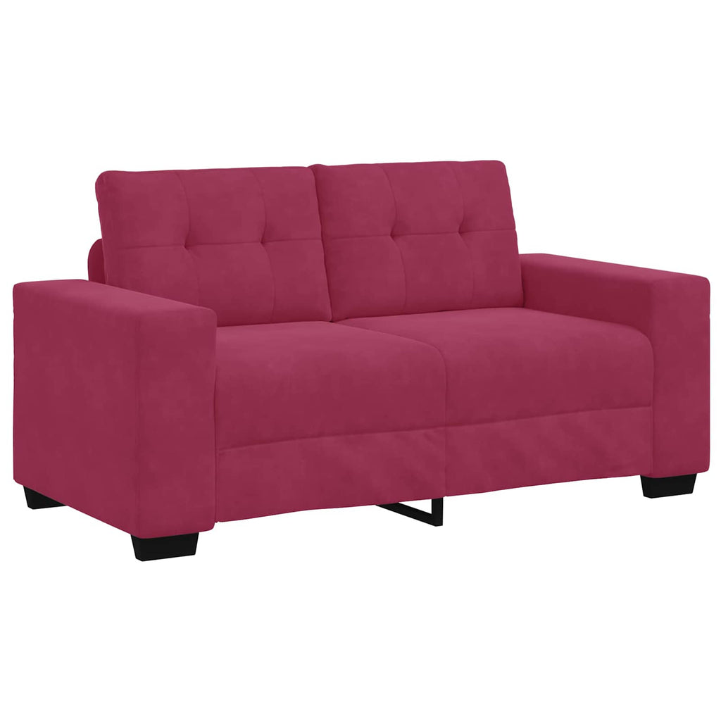 Zweisitzer-Sofa Weinrot 160 cm Samt