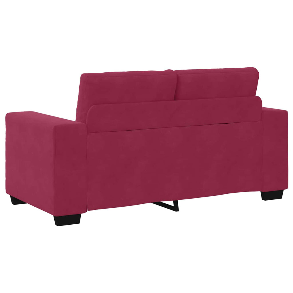 Zweisitzer-Sofa Weinrot 160 cm Samt