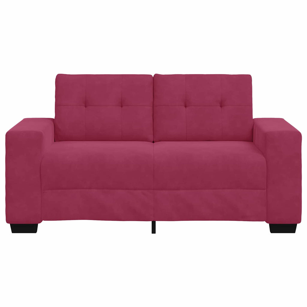 Zweisitzer-Sofa Weinrot 160 cm Samt