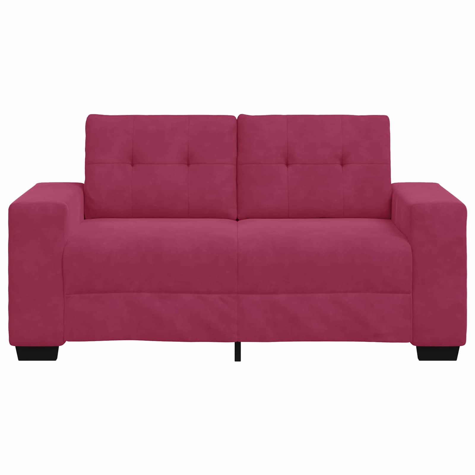 Zweisitzer-Sofa Weinrot 160 cm Samt