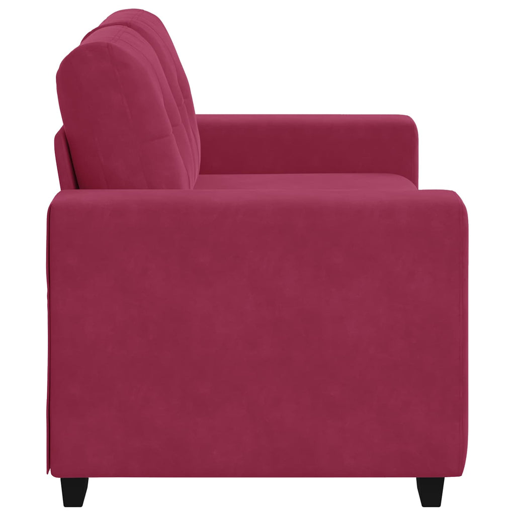 Zweisitzer-Sofa Weinrot 160 cm Samt