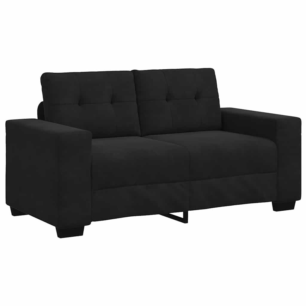 Zweisitzer-Sofa Schwarz 160x77x82 cm Samt