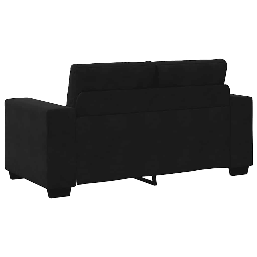 Zweisitzer-Sofa Schwarz 160x77x82 cm Samt